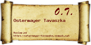 Ostermayer Tavaszka névjegykártya